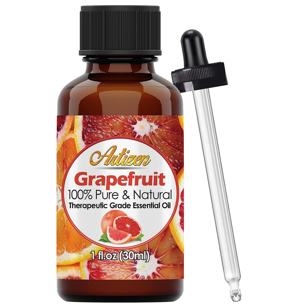 Artizen Grapefruit Oil bottle in view for diffusion and versatile aromatherapy use.