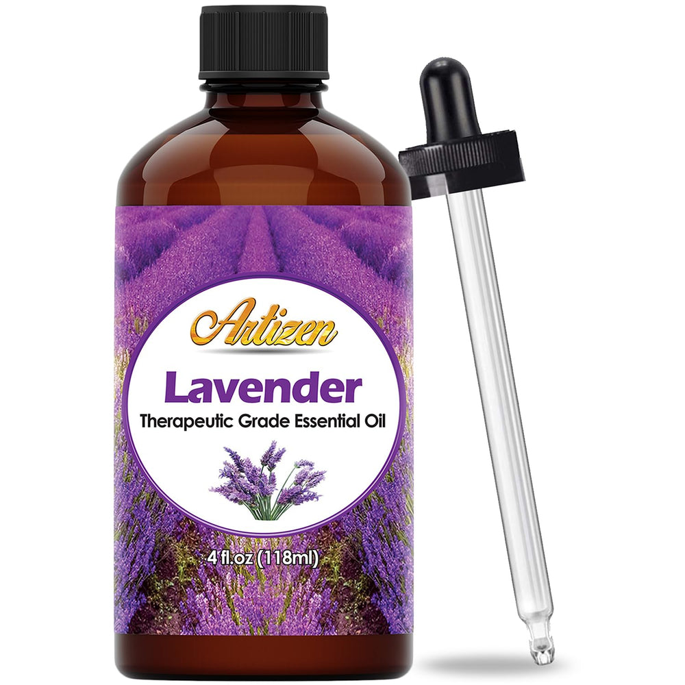 Artizen Lavender Essential Oil bottle in UV glass ready for diffuser use