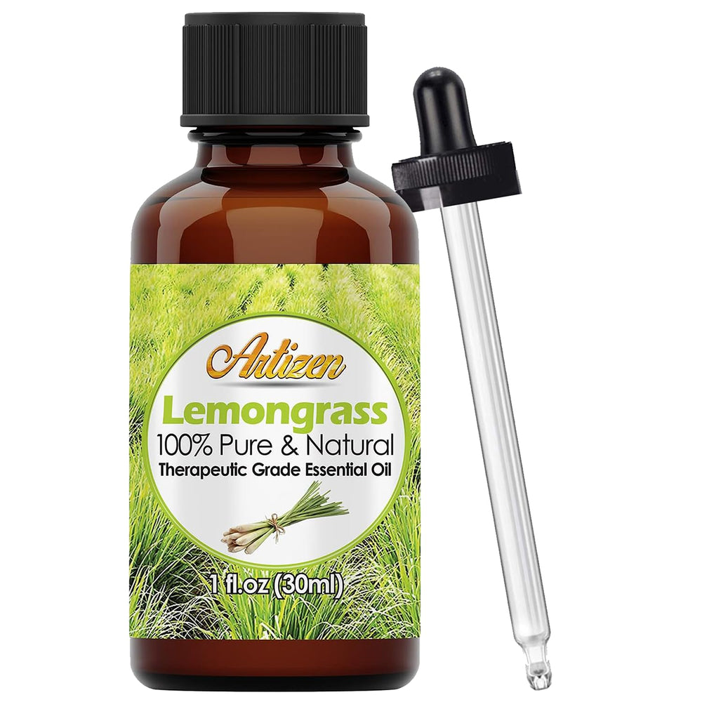 Artizen Lemongrass oil bottle with UV protection preserves purity and potency.
