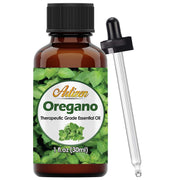 Artizen Oregano Oil bottle with amber glass, highlighting purity for aromatherapy or topical dilution.