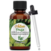 Artizen Thuja essential oil 30ml bottle front view highlighting pure, undiluted formula