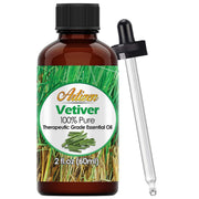 Artizen Vetiver essential oil bottle, pure formula for diffusion and aromatherapy blends.