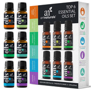 ArtNaturals Aromatherapy Top-6 set with six bottles for calming ambient scents.