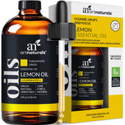 Artnaturals Lemon Essential Oil bottle for diffuser use and refreshing citrus aroma