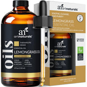 Artnaturals lemongrass oil bottle pour with a crisp citrus aroma for diffusion.
