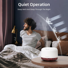 ASAKUKI Diffuser with 7-color LED lights for mood-enhancing ambiance.