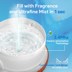 ASAKUKI diffuser remote control for convenient mist and light settings from afar