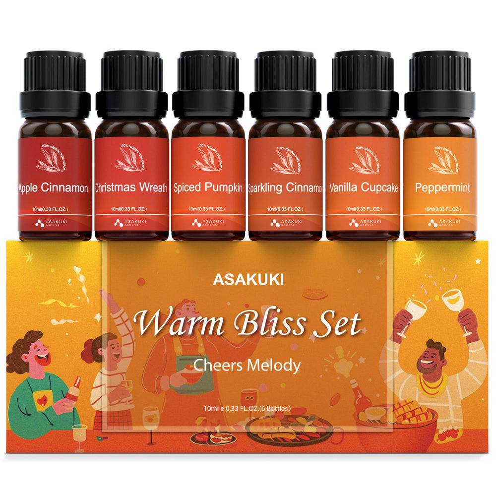 ASAKUKI Menta: aceite esencial para difusor, aroma energizante para espacios.