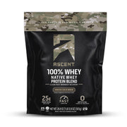 Ascent 100% Whey Mocha Cold Brew bottle highlights gluten-free protein for post-workout recovery.