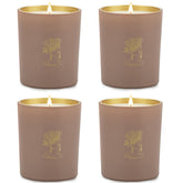 ASOEOSA cotton scented candle jar with gold foil detail enhances elegant decor