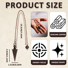 Asofelk pendulum in motion with chain demonstrates smooth swinging for insight sessions.