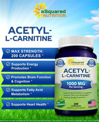 Product label emphasizes 1000mg per serving and 200-capsule bottle
