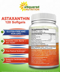 aSquared Nutrition Astaxanthin softgels inside bottle for daily wellness