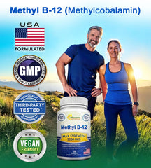asquared nutrition vitamin b12-5000mcg box packaging showing value and potency