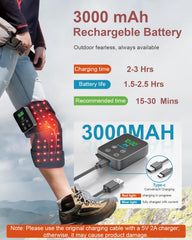 Astarexin knee wrap emits 660nm and 850nm for soothing warmth