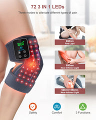 Astarexin knee wrap shows 72 LEDs providing broad knee coverage