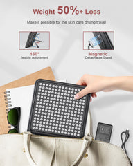 Astarexin portable slim profile red light panel for travel and on-the-go use.