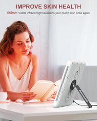 Astarexin red light panel with detachable stand enables hands-free therapy