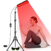 Astarexin red light therapy lamp with stand for at-home convenience and versatile placement.