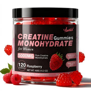 Asumtal Creatine Raspberry Gummies bottle showing sugar-free energy support for workouts
