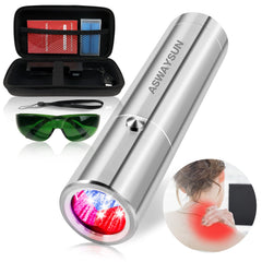 Aswaysun red light therapy device front view for home use and targeted relief.