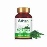 Atharv Organic Moringa Capsules bottle front view supports daily plant-based wellness.