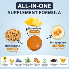 Capsules close-up highlighting potent enzyme blend.