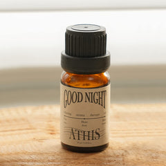 Athis Organic Essential Oil Blends diffuser setup, calming scent for focused work and relaxation.