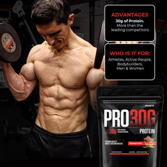 Athlean-RX PRO-30G label closeup confirms open ingredients and protein content