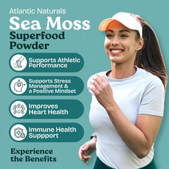 Atlantic Naturals sea moss powder vanilla scoop easily blends into shakes