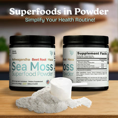Atlantic Naturals sea moss powder vanilla shake supports post-workout hydration