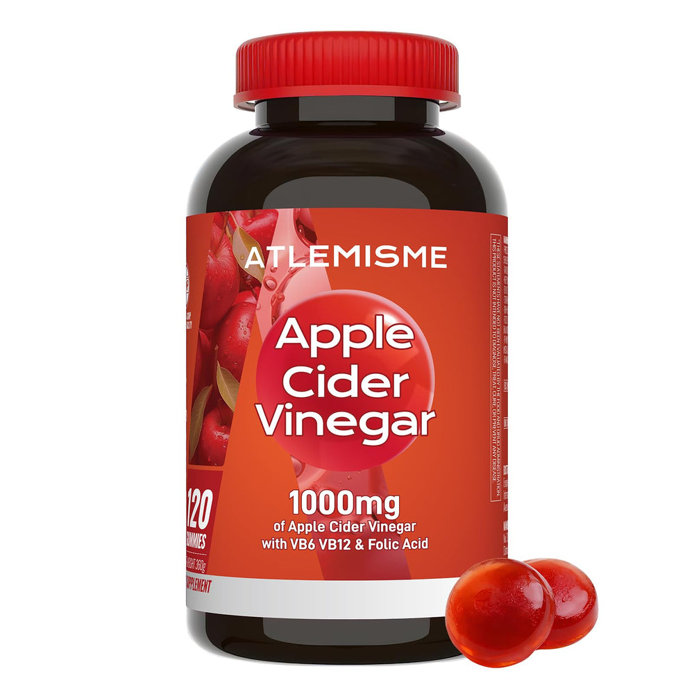 ATLEMISME Apple Cider Vinegar Gummies bottle ready for daily wellness on the go.