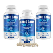 Audio Calm Night bottle front view showing non-habit forming sleep support