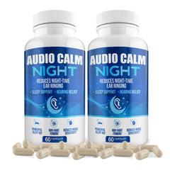 Audio Calm Night bottle with capsules for calmer nights and easier sleep