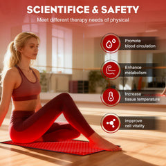 AUDODO red light therapy mat with adjustable fit for versatile body targeting