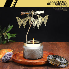 Auelife rotating candle centerpiece adds elegant, dynamic light to any table.