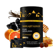 AUIXOPI Shilajit Gummies bottle closeup showing energy-friendly formula