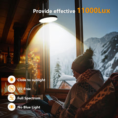 Aulaidik Light Therapy Lamp desk-setup offering focused light during work or study.