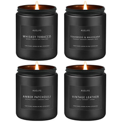 Auelife scented candles set 4pack packaging for gifting and home ambiance