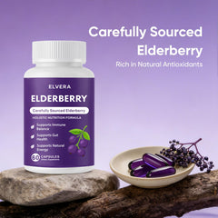 Aultink Elvera organic elderberry softcaps bottle showcasing natural wellness