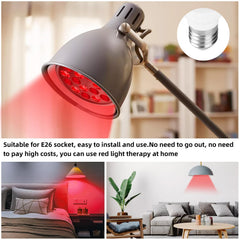 Aumtrly red light therapy bulb with 60-degree lens for enhanced irradiance.