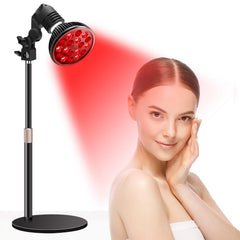 Aumtrly red light lamp base offers stable support for at-home sessions.