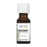 Aura Cacia aceite esencial de romero en botella, aroma herbáceo para aromaterapia.