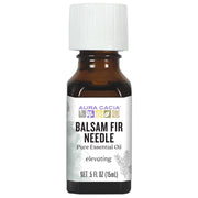 Aura Cacia Balsam Fir Needle oil bottle ready for diffusion and aromatherapy.