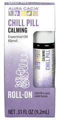 Aura Cacia Chill Pill Roll-On Naranja Dulce y Lavanda, relajación sensorial para uso rápido
