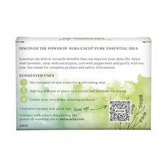 Aura Cacia eucalyptus bottle for clear breathing diffusions and refreshing blends.