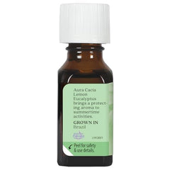 Aura Cacia Lemon Eucalyptus with carrier oil ready for skin care blends.