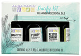 Aura Cacia Purify kit with eucalyptus bottle for refreshing spaces