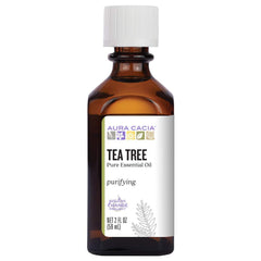 Aura Cacia Tea Tree Oil bottle for versatile skin and hair care