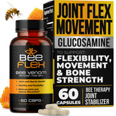 AURA VITAMINS Bee Flex bottle highlighting joint support and mobility benefits